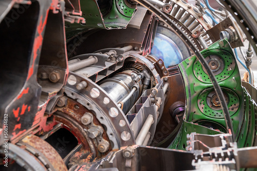 Engine of the plane