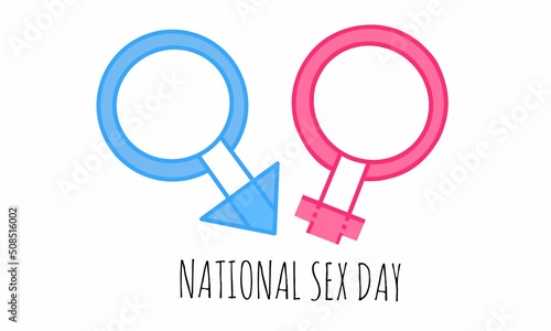 Vector graphic of national sex day for national sex day celebration. flat design. flyer design. flat illustration. Banner design. June 9.