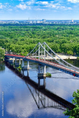 Pedestrian bridge over the river