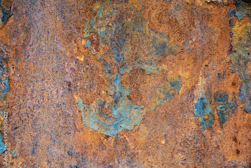 Closeup of rusty steel textured background