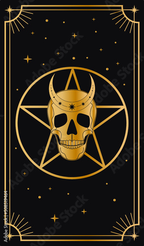 Tarot cards. Mystical poster. metaphorical cards. Vector graphics.