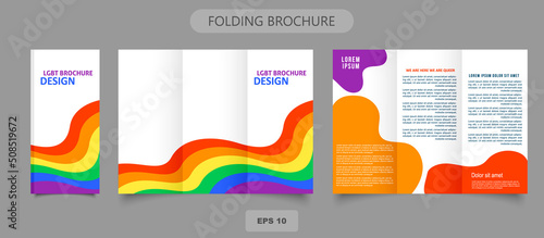 lgbt flyer trifold brochure pride template business design