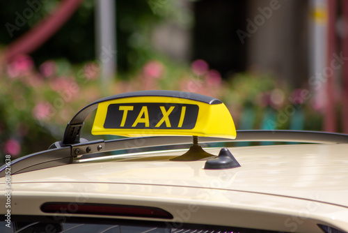 Taxi sign at the main train station