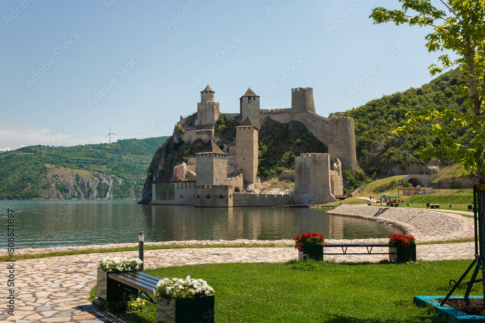 the-golubac-fortress-was-a-medieval-fortified-town-on-the-south-side-of