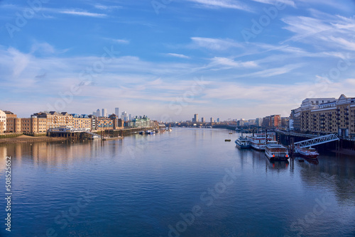 view of themes river on tower bridge