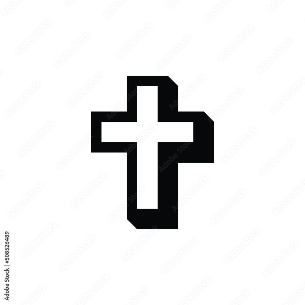 silver cross isolated on white silver cross isolated on white