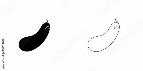 Vegetable marrow line icon. Vector sign.