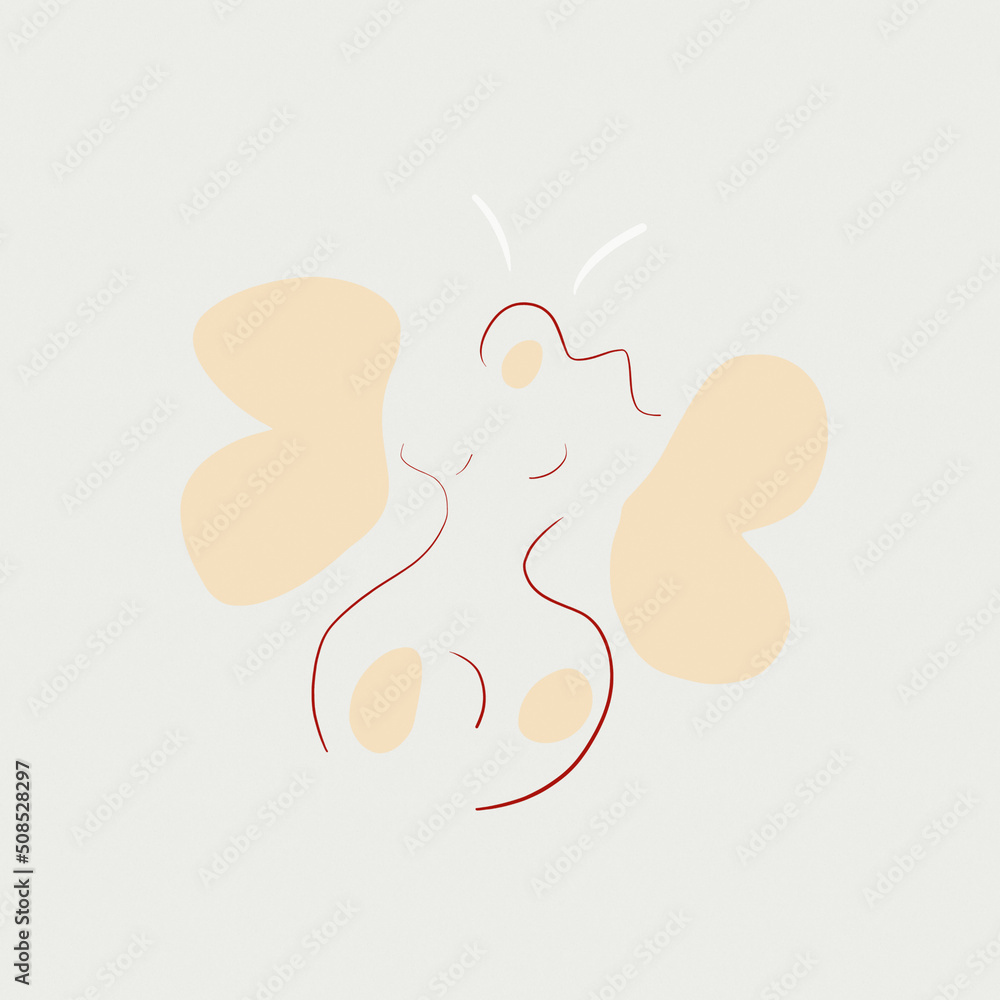 line art female shape design line art female shape design