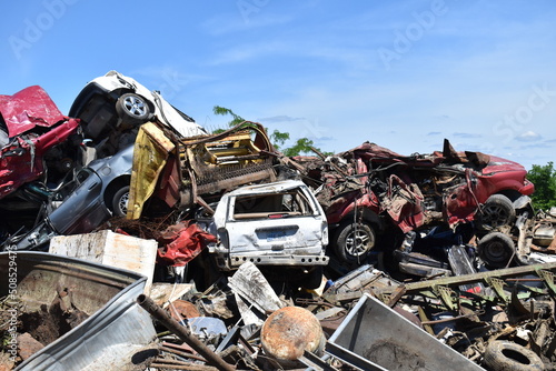 Scrap Metal at a Recycling Center