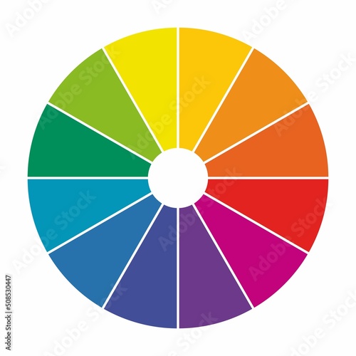 colorful circle template,color wheel,12 pieces.