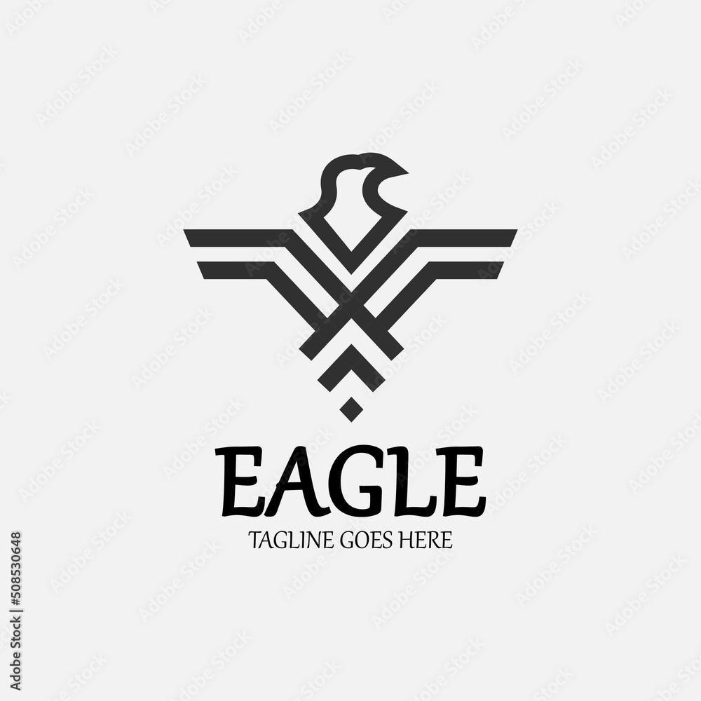 Eagle logo design template. vector illustration Eagle logo design template. vector illustration