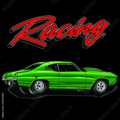 drag race isolated on black background for poster  t-shirt print  business element  social media content  blog  sticker  vlog  and card. vector illustration.
