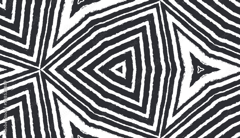 Geometric seamless pattern. Black symmetrical Geometric seamless pattern. Black symmetrical