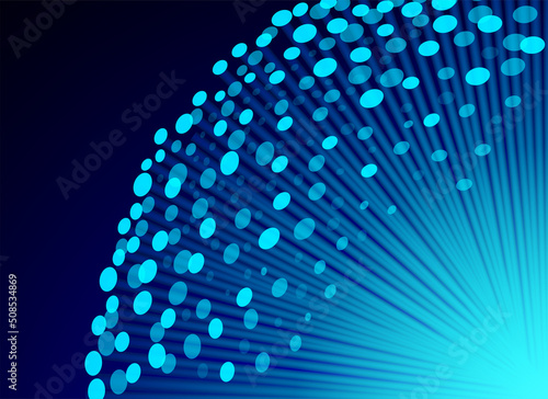 Fiber optic blue lighting vector