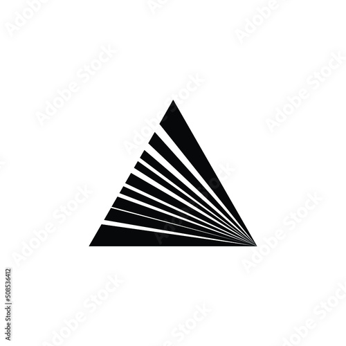 geometrical icon minimal black flat logo illustration creative simple art design triangle shape