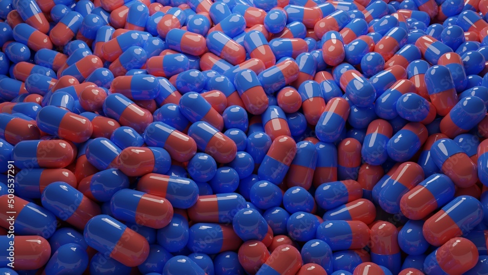 Obraz premium Blue red pills