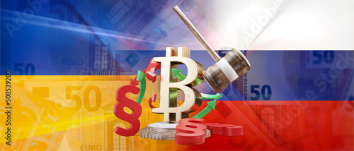 golden Bitcoin BTC symbol w...