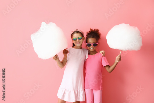 Cute little girls with cott...