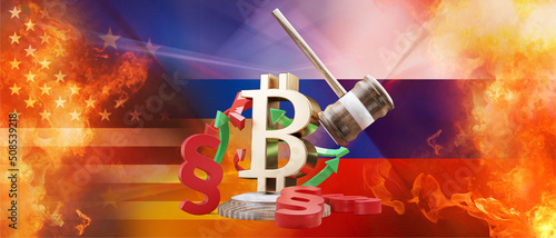golden Bitcoin BTC symbol w...