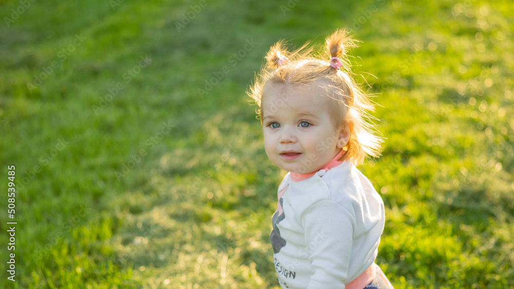 Little girl portrait. Childhood concept. Summer kids background. Little girl portrait. Childhood concept. Summer kids background.