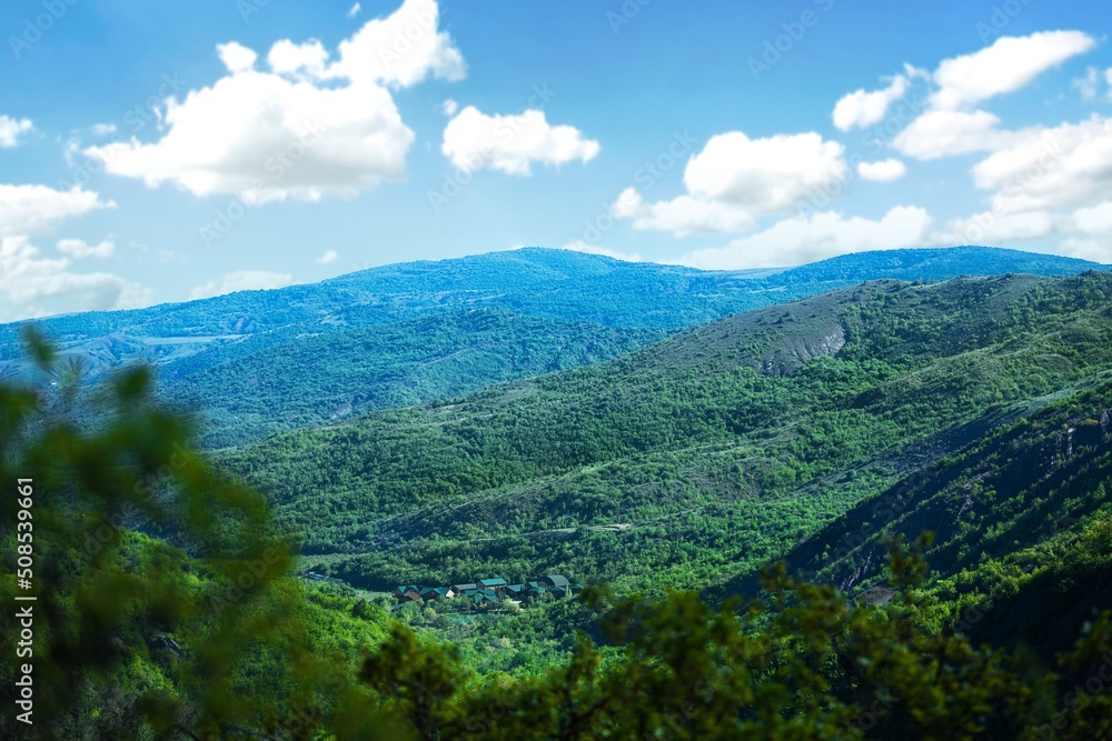 Mountain the green hills. Beautiful mountain hills. Green mountain hills landscape. Mountain landscape