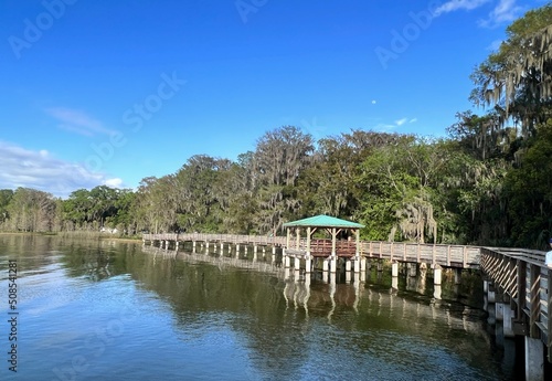 Florida - wooden bridge over the river