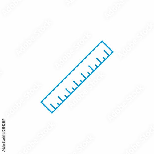 measure ruler line icon. length icon vector illustration on white background