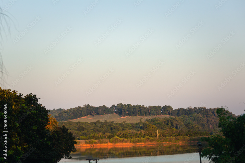 sunrise over the river