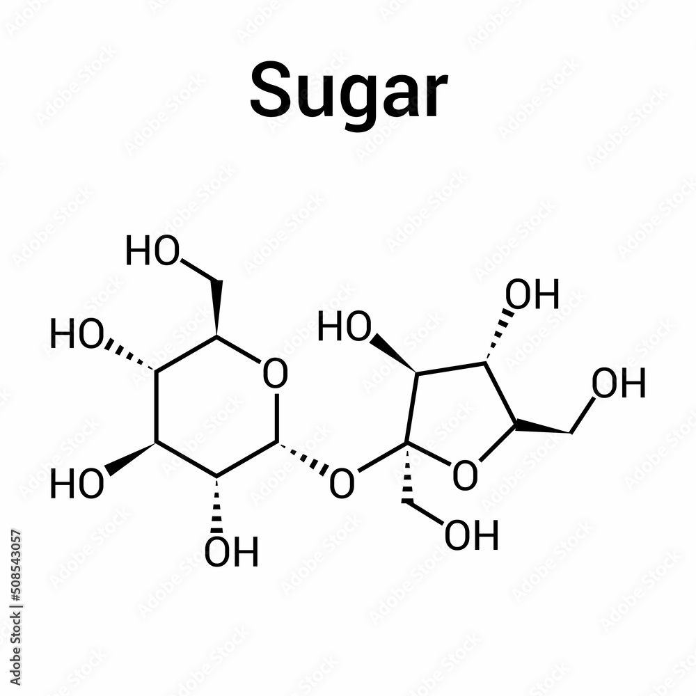 chemical structure of Sugar (C12H22O11) chemical structure of Sugar (C12H22O11)