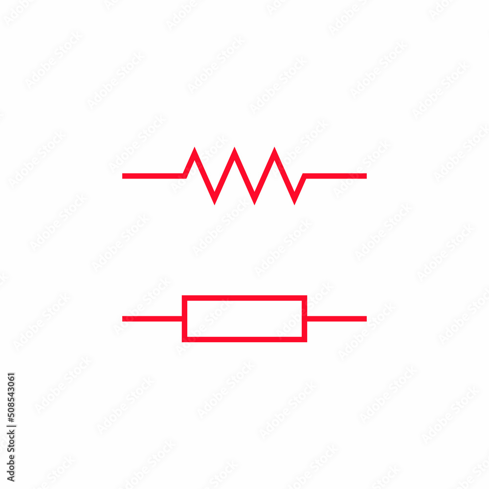 two different symbol of fixed resistor two different symbol of fixed resistor