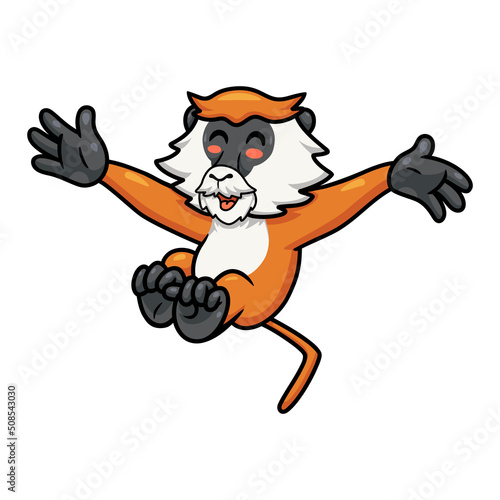 Cute little patas monkey cartoon
