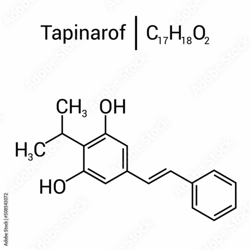 chemical structure of Benvitimod or tapinarof (C17H18O2)