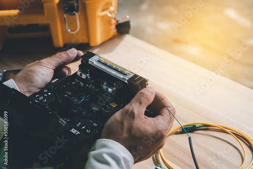 Canvastavla Fiber Optic Fusion Splicing Cable Internet signal and Wire connection with Fiber