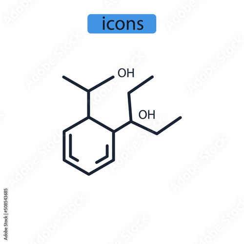 salicylic acid icons  symbol vector elements for infographic web photo