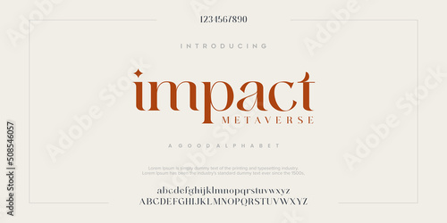Abstract Fashion font alphabet. Minimal modern urban fonts for logo, brand etc. Typography typeface uppercase lowercase and number. vector illustration
