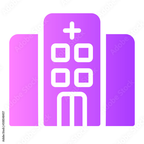 hospital gradient icon