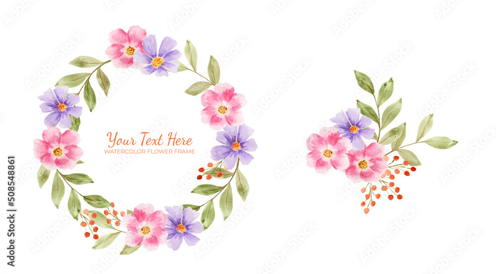 Watercolor flower arrangements. Watercolor flower arrangements.