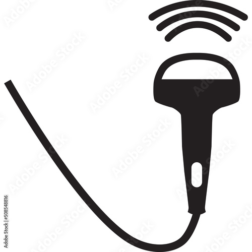 medical ultrasound icon on white background. ultrasound sign. flat style.