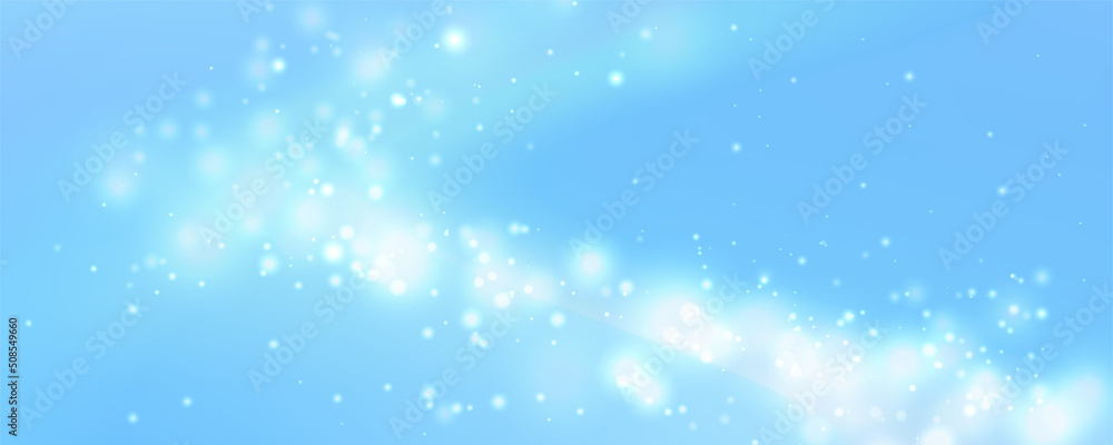 Fototapeta premium 夏の背景。輝く水しぶきが飛び交う背景。ソータや炭酸水の気泡。