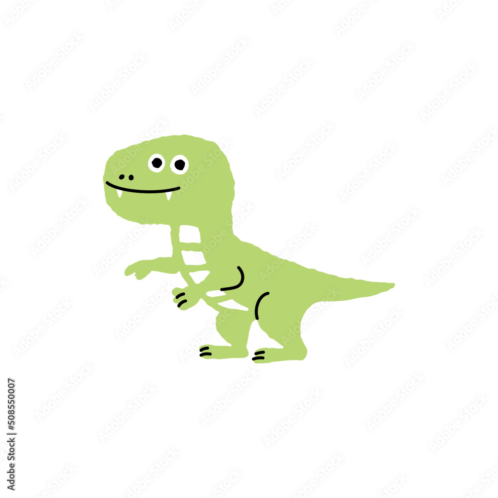 dinosaur, Tyrannosaurus, Hand drawn flat vector illustration dinosaur, Tyrannosaurus, Hand drawn flat vector illustration
