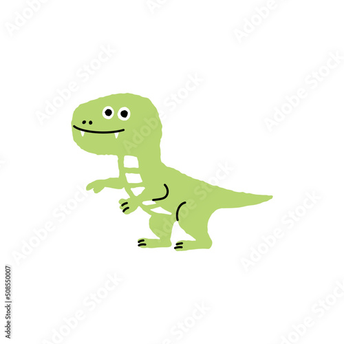 dinosaur, Tyrannosaurus, Hand drawn flat vector illustration