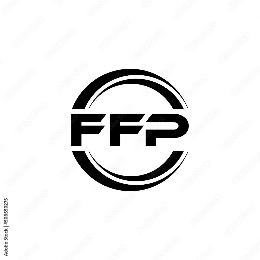 FFP letter logo design with white background in illustrator, vector ...