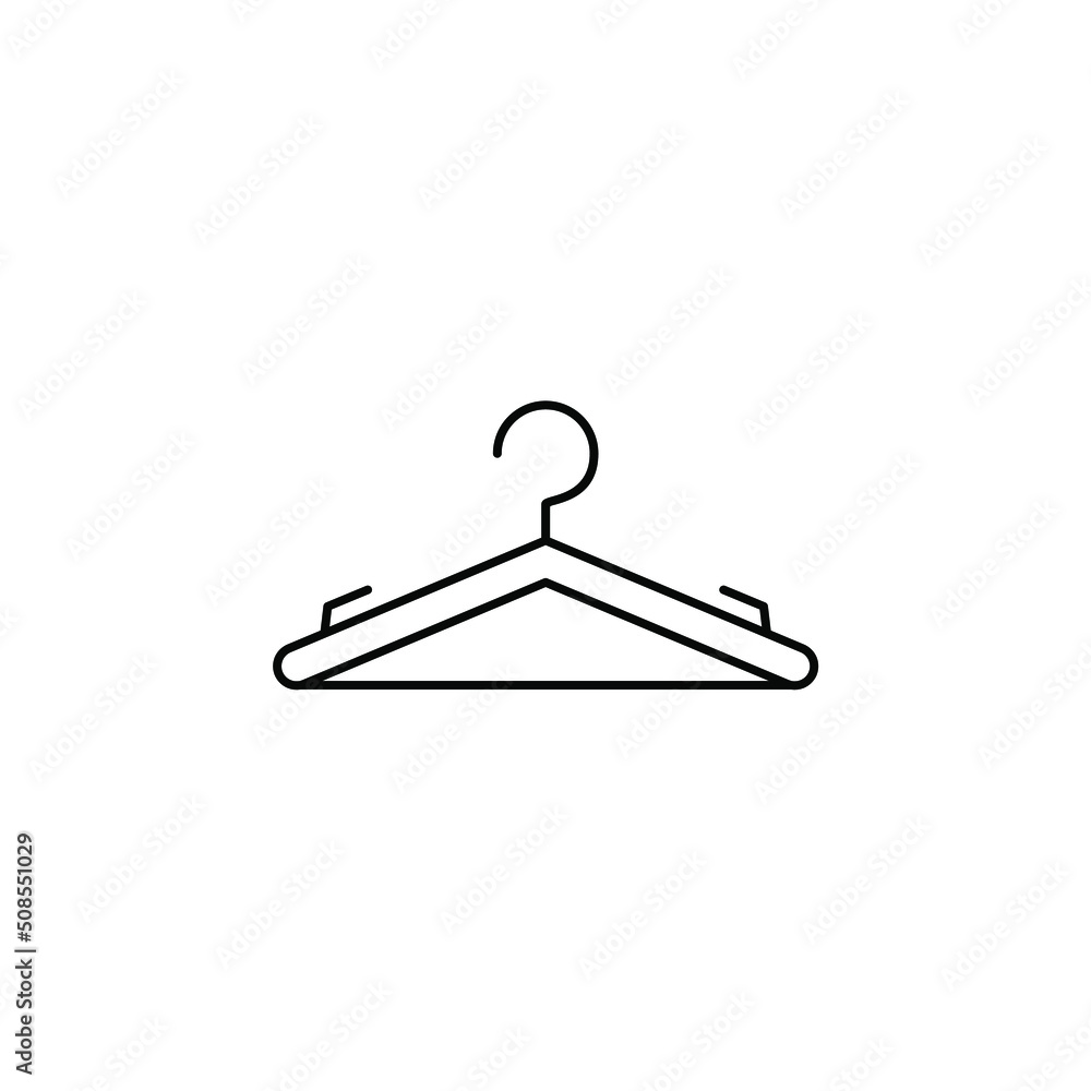 Clothes Hanger Thin Line Icon Vector Illustration Logo Template. Suitable For Many Purposes. Clothes Hanger Thin Line Icon Vector Illustration Logo Template. Suitable For Many Purposes.
