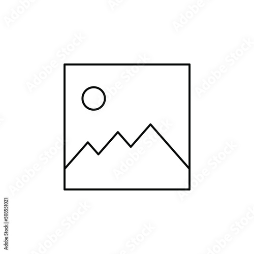 Picture, Gallery, Image Thin Line Icon Vector Illustration Logo Template. Suitable For Many Purposes.