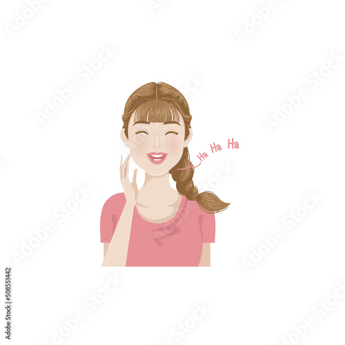 woman expression positive of female