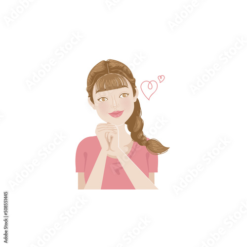 woman expression positive of female