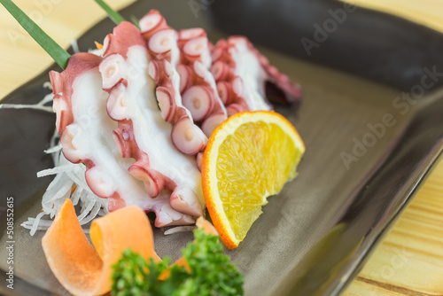 Japanese food, Boiled octopus sashimi photo