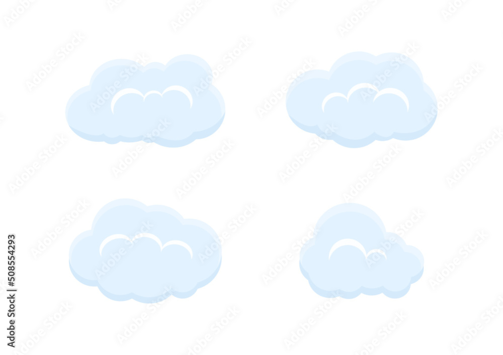 cloud vector isolated on white background ep209