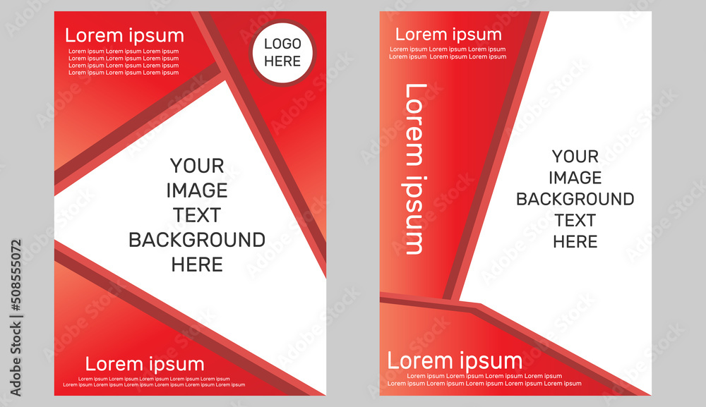 Red minimalist brochure template for a4 print Red minimalist brochure template for a4 print