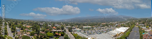 Aerial Panoramic Burbank Los Angeles